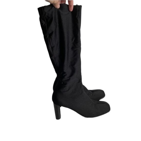 Robert Clergerie Paris Sz 5/6? Sock Boots Black Leather Made in France Designer - Picture 2 of 16